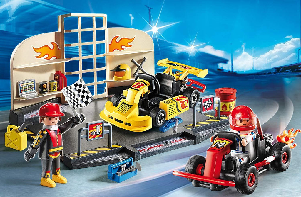 Landbrug fingeraftryk cricket Playmobil 6869 City Action Go-Kart Garage Starter Set – toy-vs