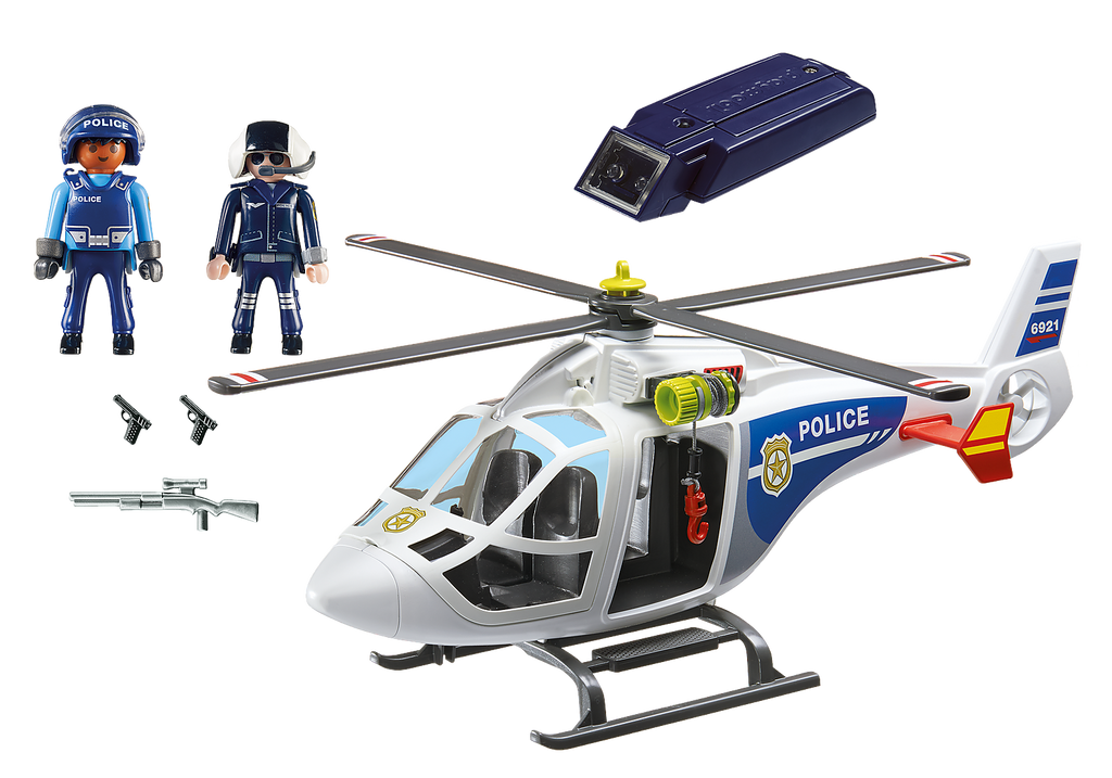 Playmobil police helicopter with led searchlight hotsell