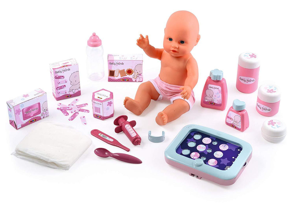 Smoby - Baby Nurse Electronic Nursery W Ith Doll And 24