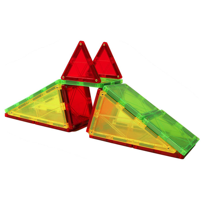 ToyVs Tile Magnets 32 Magnetic Shapes + 1 Magnetic Figure  3D STEM Building Blocks for Ages 3+  Extra Strong Magnets