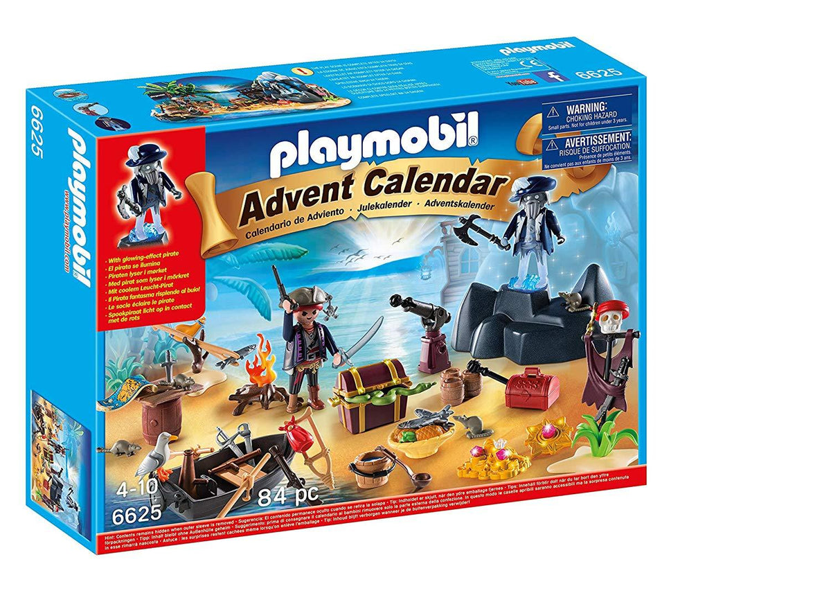 Playmobil 6625 Advent Calendar 'Pirate Treasure Island' with Glowing Effect Pirate