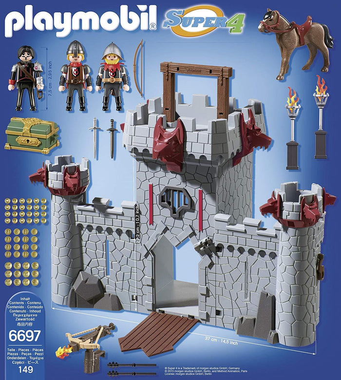 affix Afvoer Winkelier Playmobil 6697 Super 4 Take Along Black Baron's Castle – toy-vs