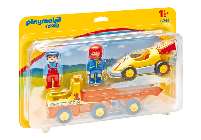Playmobil 6761 1.2.3 Tow Truck with Race Car