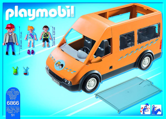 Playmobil 6865/5940 City Life School House & School Bus - Nearly Complete