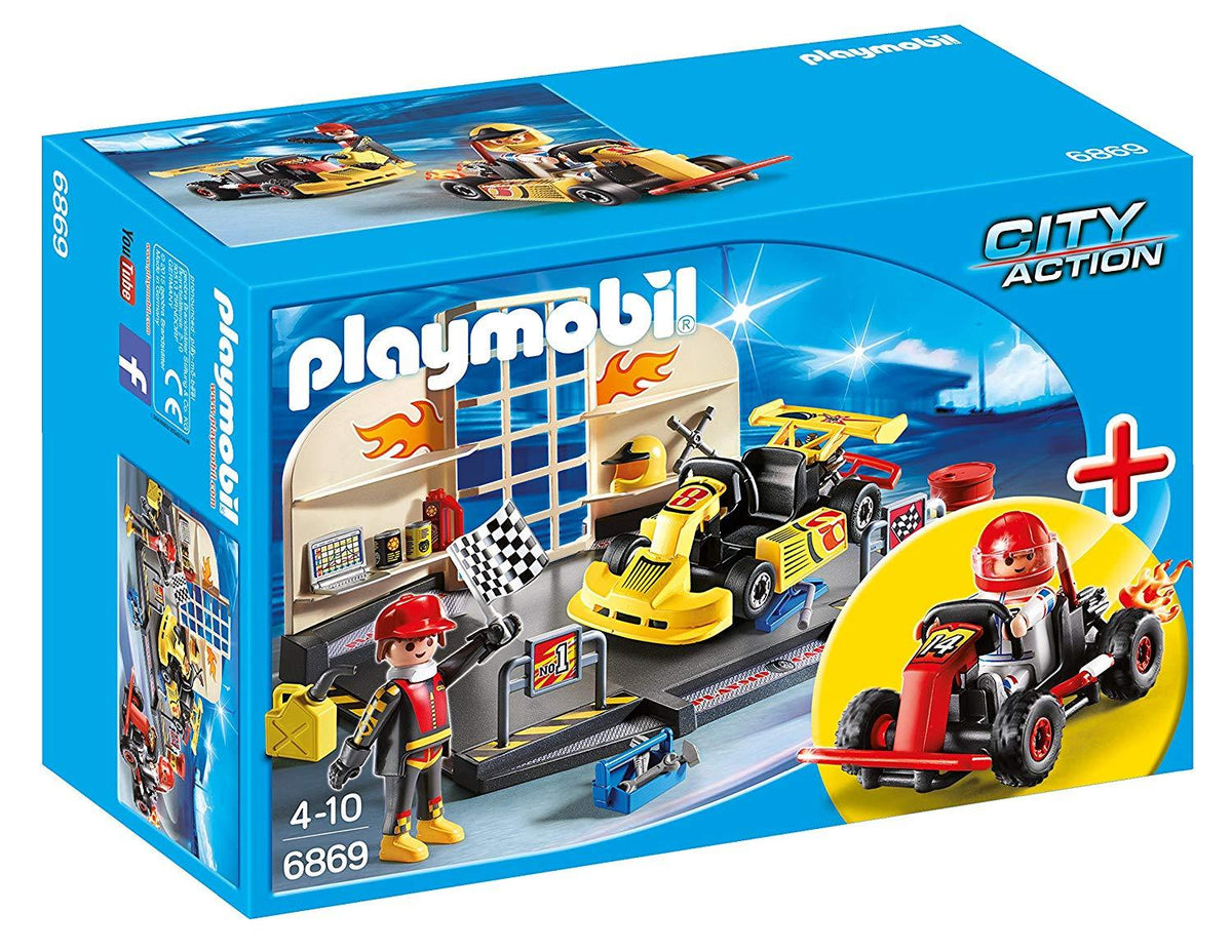 Playmobil 6869 City Action Go-Kart Garage Starter Set