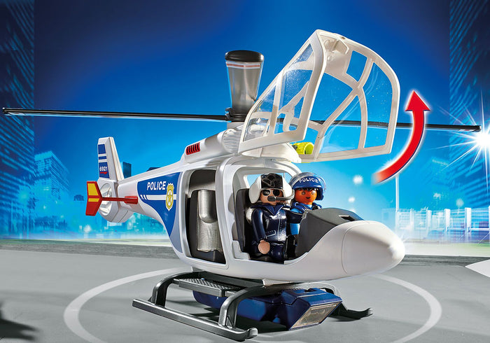 Playmobil 6921 City Action Police Helicopter with LED Searchlight
