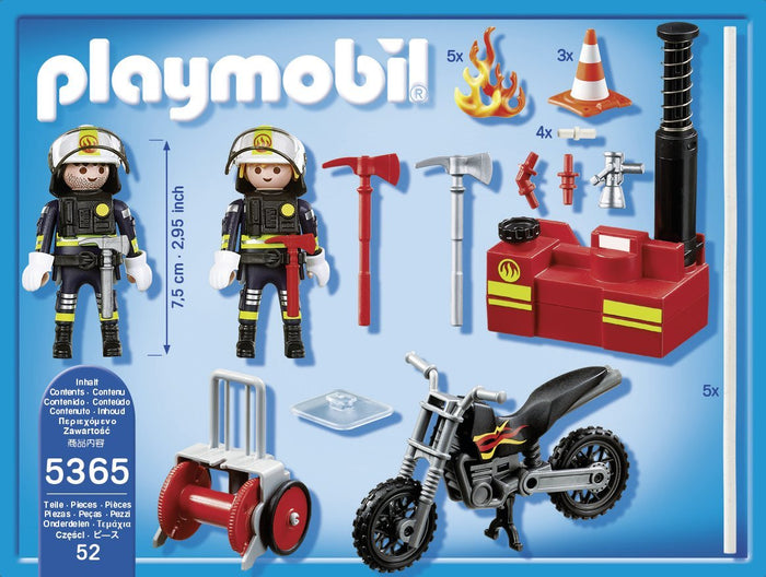 Playmobil 5365 City Action Fire Brigade Firefighters with Water Pump - Multi-Coloured
