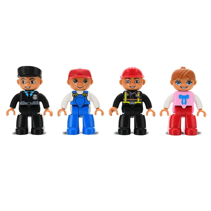 ToyVs Magnetic Toy Figures  with Firefighter, Nurse, Policeman, Builder
