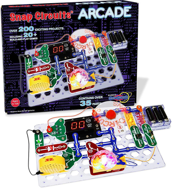 Snap Circuits “Arcade”, Electronics Exploration Kit, Stem Activities for  Ages 8+, Full Color Project Manual (SCA-200)