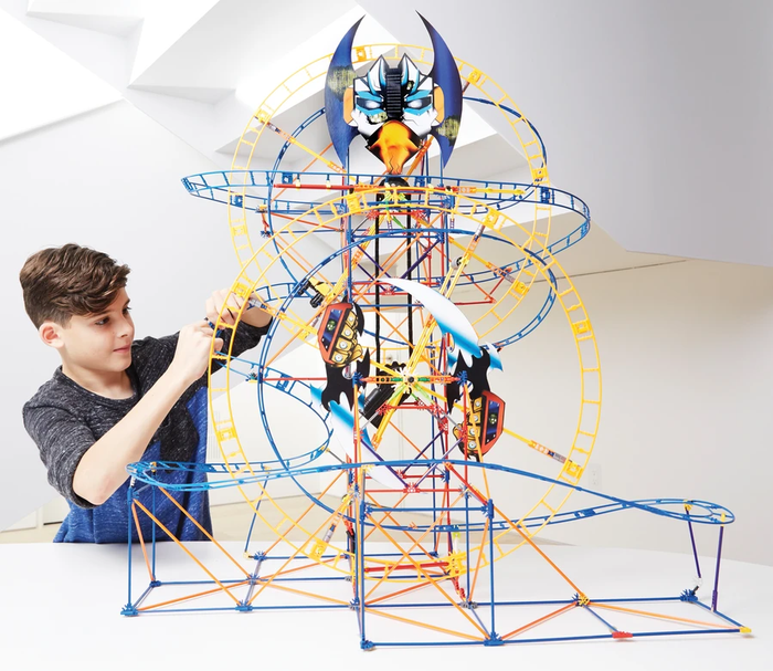 KNEX Thrill Rides Bionic Blast Roller Coaster Building Set with K'NEX Ride It APP