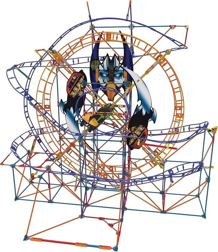 KNEX Thrill Rides Bionic Blast Roller Coaster Building Set with K'NEX Ride It APP