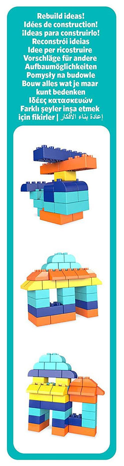 Mega Bloks Basics 60PCS Let's Build, Multi-Coloured FLY43