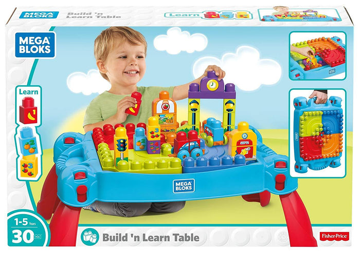 Mega Bloks Build N Learn Set Table Blue